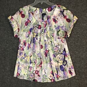 Essentials Floral Top Womens L Watercolor Fairycore Artsy Whimsical by Miland